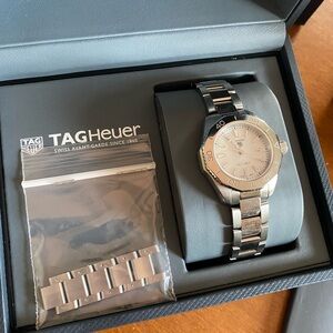 TAG Heuer Silver and Black Timepiece